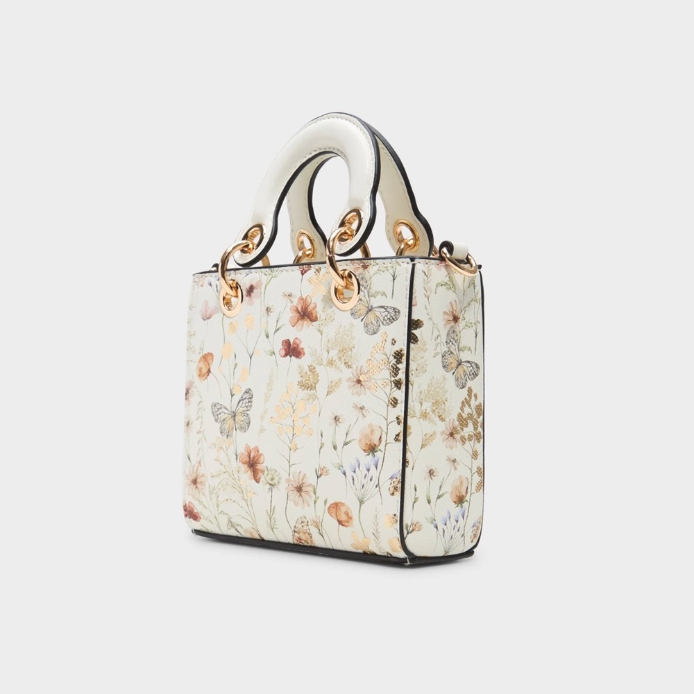 Aldo Sunblinggx Floral White Handbag